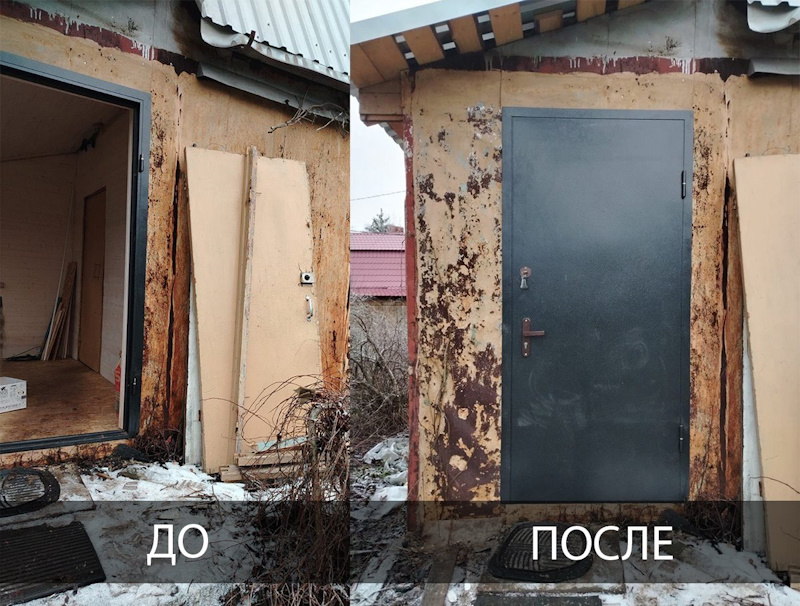 ремонт металлических дверей