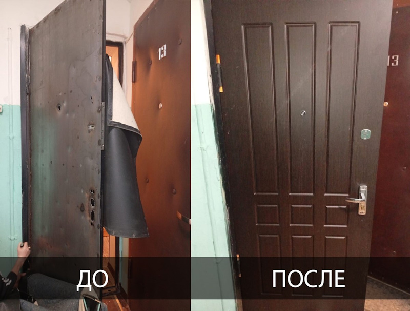 ремонт металлических дверей